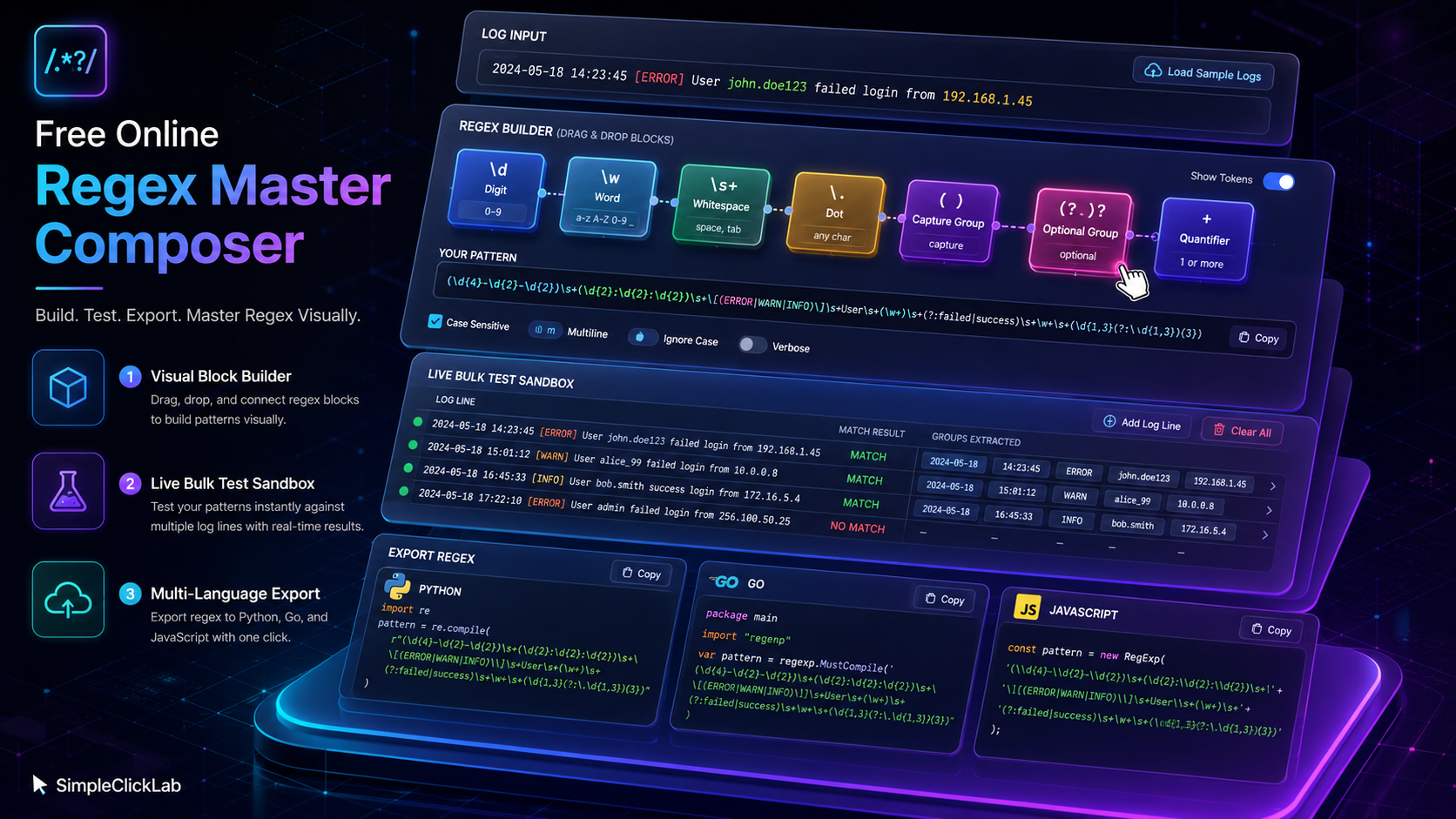 Free Online Apache Access Log Regex Generator